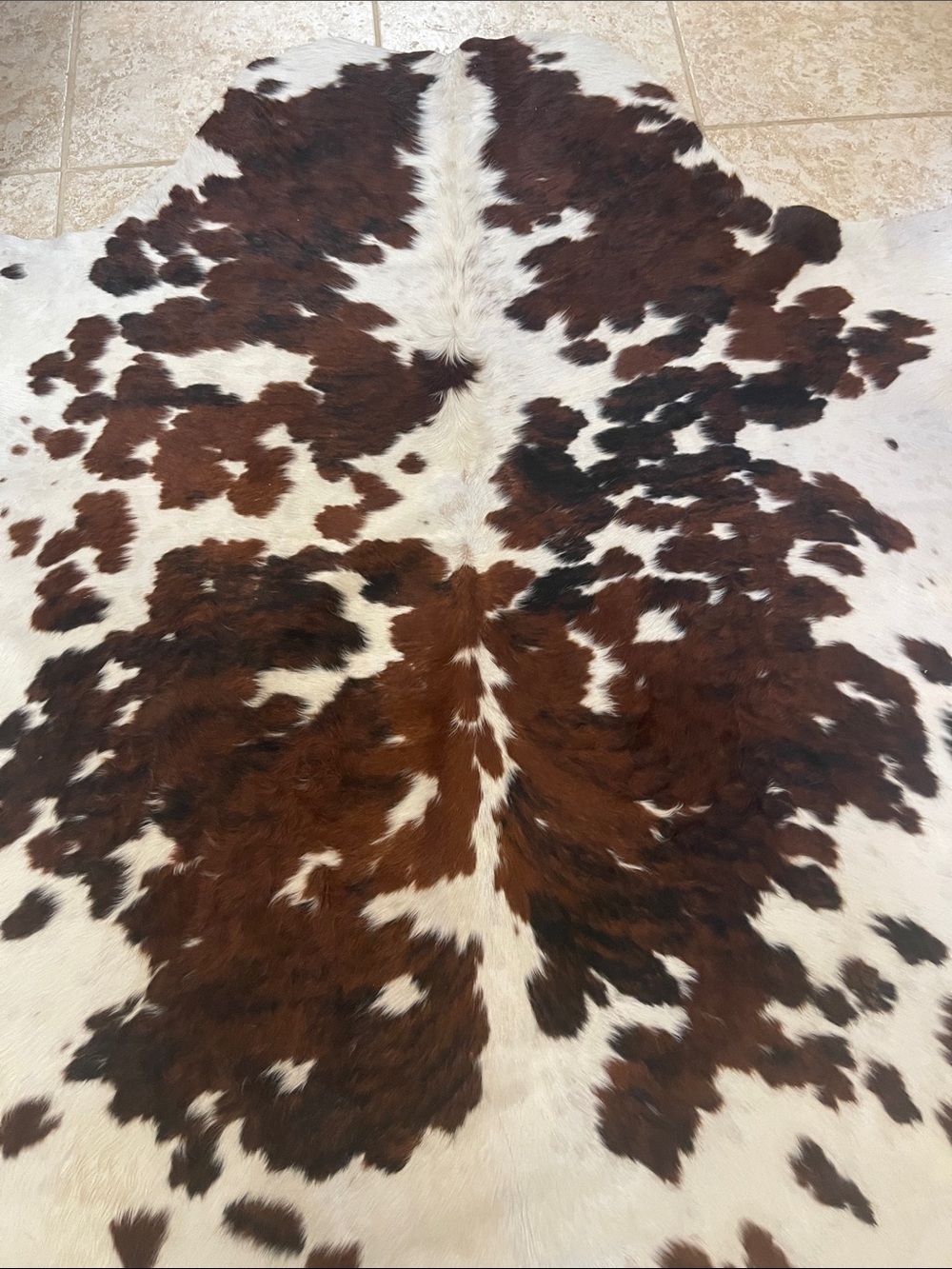 Sunshine Cowhides Rug - Speckled Brown & White 80x76 - Picture 3 of 12